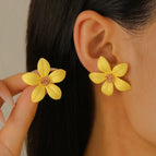 Dopamine Summer Yellow Flower Earrings 9519
