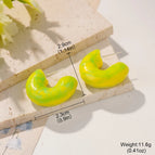 Yellow-green U-shaped / 2.3 * 2.9cm