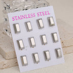 Ed86 / Silver / 6 Pairs/Card