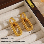 Gold Oval Earrings