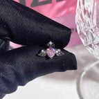 A1022 Black Pink Angel Wings