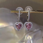 Heart-shaped Full Diamond [Pink Zircon]