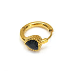 Golden Heart-Shaped Black Diamond