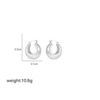 Silver / Oval Earrings
