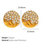 Eh786 White Diamond Gold Earrings