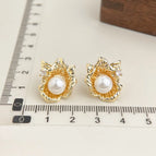 Irregular Flower Zircon-Silver Needle