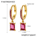 F1667-Gold Jacinth Earrings