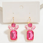 Gem Earrings Rose Red