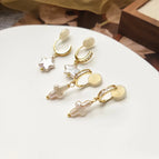 Five-pointed Star Pearl Earrings