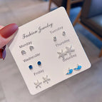 E1527-Classification of Nail Art Accessories / Week Earrings Suit