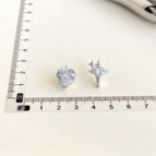 Asymmetric Zircon Eight-Pointed Stars-Silver Needle