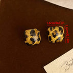 One Size / Multicolor / B31-36 Light Color Small Square Ear Studs