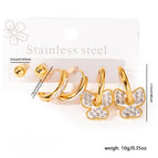Butterfly Full Diamond Earrings Set 0368