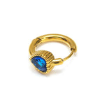 Golden Heart-Shaped Blue Diamond