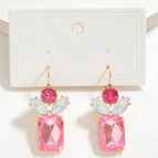 Gem Earrings Pink