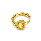 Golden Heart-Shaped Yellow Diamond