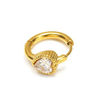 Gold Heart-Shaped Champagne Diamond