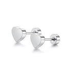 Silver / Red Heart