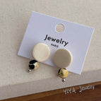 White Wooden Earrings