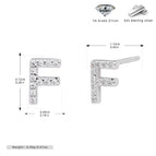 Platinum-Plated-F / 925 Silver
