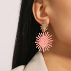 40#Pink round sunflower