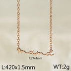 Rose Gold Necklace Kn282196-KLX