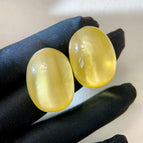 Yellow Oval Jelly Earrings