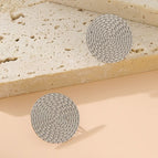 20mm / Silver / 2 PCs Stainless Steel round Plate Earrings