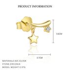 E4643-gold Color/pair / 925 Silver