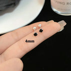 EGD5 【4mm】Black Spiral Ear Bone Stud