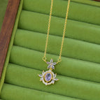 A Light Purple Collarbone Chain