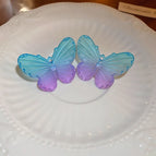 81# Silver Needle-Blue Purple Butterfly