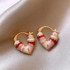 11# Ear Clip-Gold/1.3*1.1cm-Purple Love