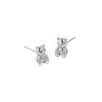 White Gold Color [with Sterling Silver Earplug]]