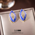 7#Hollow Geometric Stud Earrings