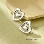 Heart Steel Earrings / 18K