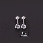 Silver / 3mm Pair