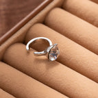S4463-2 White Ear Cuff