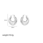Silver / Wave Pattern Earrings