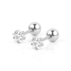 Steel Five-Pointed Star White Zirconium / 0.8*6*4 * 4mm