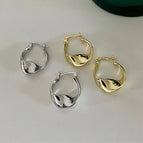 35# Silver Twisted Ear Clip-E0199 Silver Needle