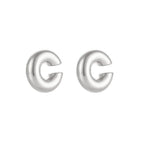Thick round Beads Hollow Ear Clip-Ea544901s Steel Color