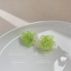 Green Braided Flower-Silver Needle