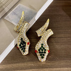 2404361 Exaggerated Snake Earrings (S925 Silver Needle)