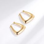 Triangle Hollow Earrings Gold MS-006 / 18K