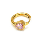 Golden Heart-Shaped Pink Diamond