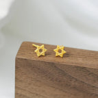 Yellow Six-pointed Star/1 Pair