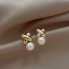 64# Cross Design Pearl【E0199 Silver Needle】