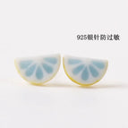 Light Blue Semi-circle Lemon 925