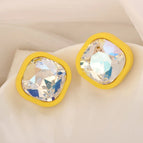 2#Silver Needle/Square Yellow/2.3X2.3cm【11.6g】